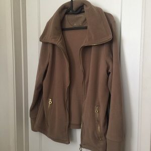 Taupe Calvin Klein fleece zipper jacket XL